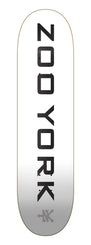 Zoo York 0G 95 Logo Block White / Black / Grey Skateboard Deck - 7.75"