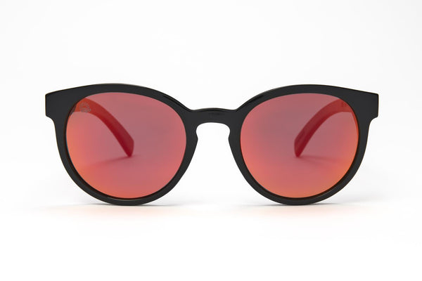 Luma Tidepool Recycled Sunglasses - Black/Fire - Skatewarehouse.co.uk