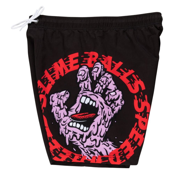 Slime Balls Swim Shorts SB Hand - Black - Skatewarehouse.co.uk