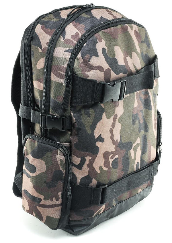 Venom Skateboards PRO Backpack with Skate Carrier - Camo - Skatewarehouse.co.uk