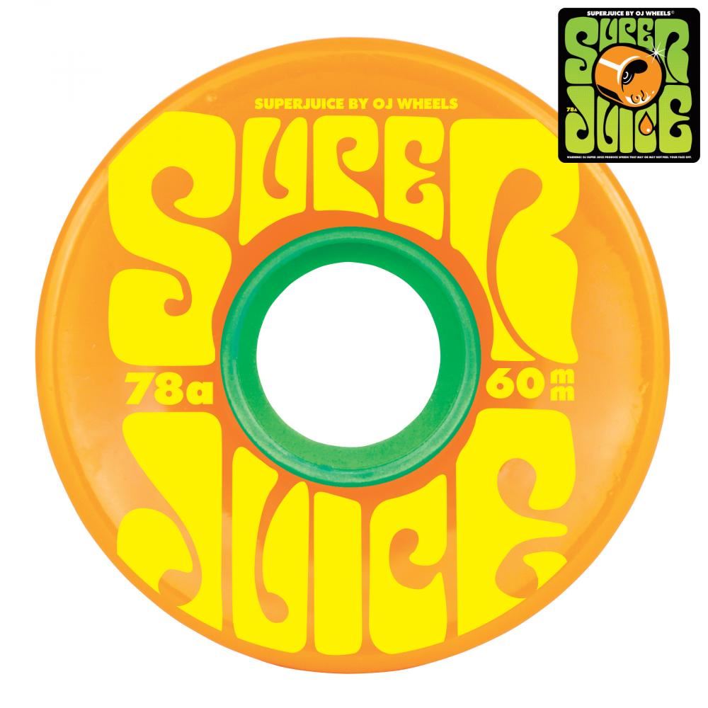OJ Soft Skateboard Wheels Super Juice 78a - Citrus - Skatewarehouse.co.uk