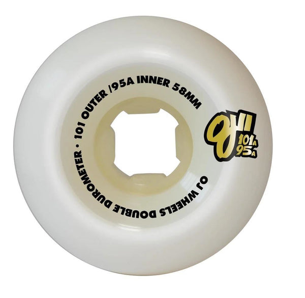 OJ Double Duro Skateboard Wheels Winkowski Dope Planet 101a/95a - White