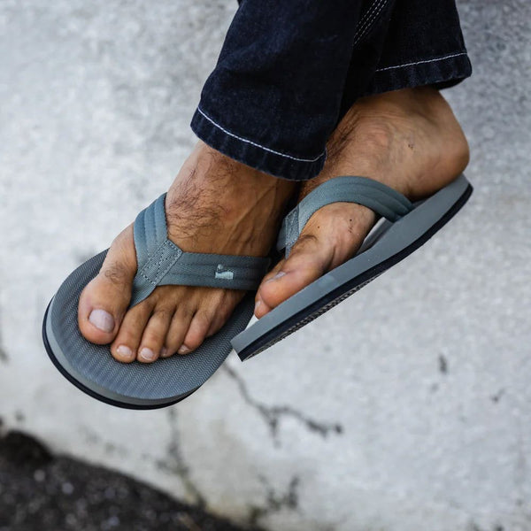 Indosole - Mens Flip Flops - Easy Living - Granite Shoes