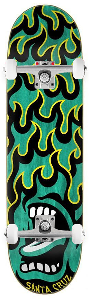 Santa Cruz Birch Screaming Flame 7 Ply x Venom Custom Complete Skateboard - 8.5"