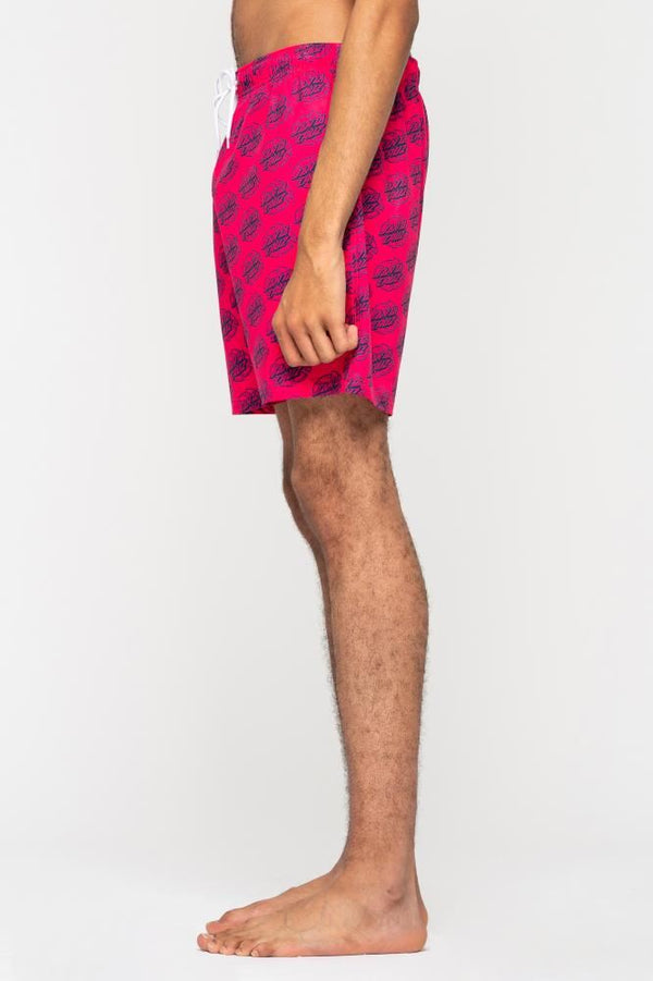 Santa Cruz Shorts Broken Dot Swim Short - Hot Pink - Skatewarehouse.co.uk