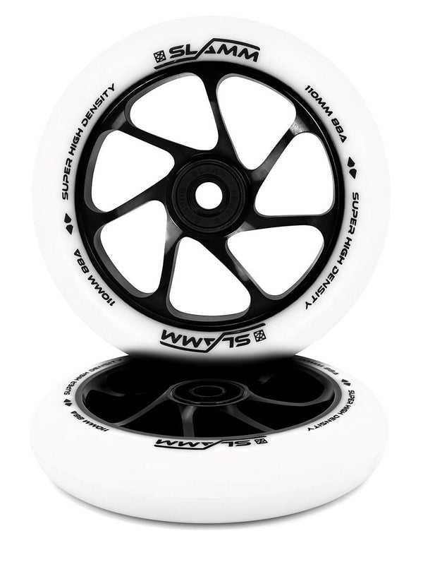 Slamm 110mm Team Wheels - White / Black - 110mm - Skatewarehouse.co.uk