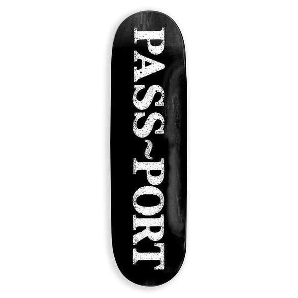 Pass~Port Official Logo - Black Skateboard Deck - 8.25