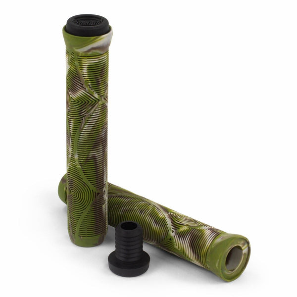 Slamm Scooter Team Swirl Bar Grips - Jungle - 165mm - Skatewarehouse.co.uk