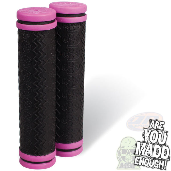 Madd Gear Mgp Headcase Black Grips (Pair) - Purple - Skatewarehouse.co.uk
