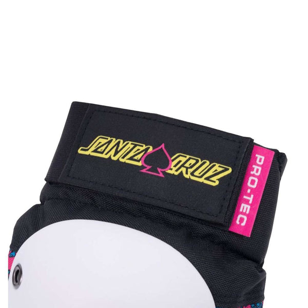 Pro-Tec Pads X Santa Cruz Street Adult 3-PK Pad Set Open - Black / White / Pink