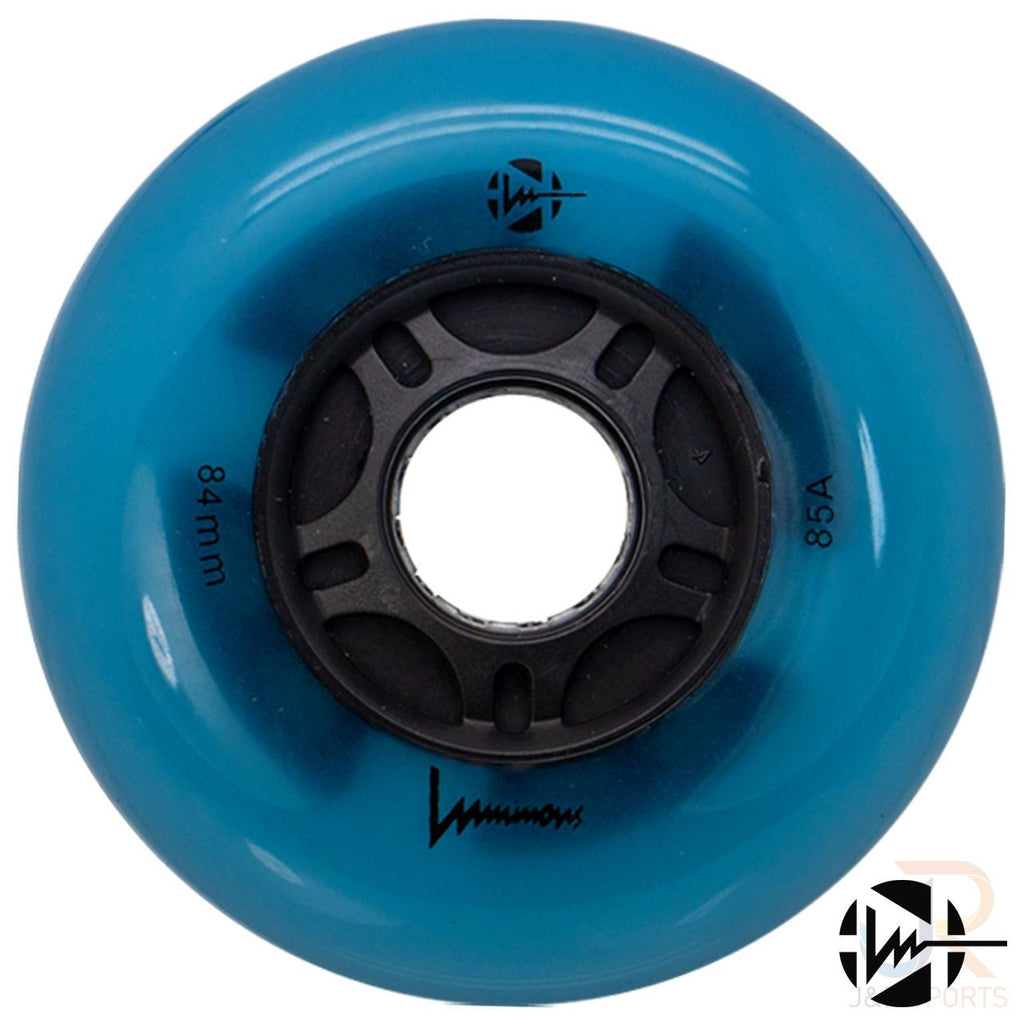 Luminous Led Inline Wheel (Set of 4 Wheels) - Blue Glow - 84Mm/85A - Skatewarehouse.co.uk