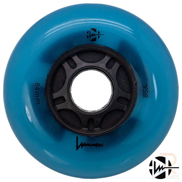 Luminous Led Inline Wheel (Set of 4 Wheels) - Blue Glow - 84Mm/85A - Skatewarehouse.co.uk