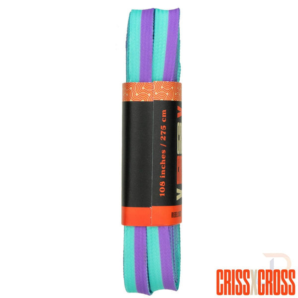 Criss Cross X Derby Laces - Duo - Teal / Violet - 90