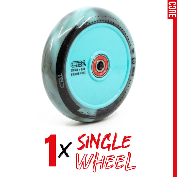 CORE CB1 Nylon Hollow Core Scooter 110mm - Black / Teal Scooter Wheels