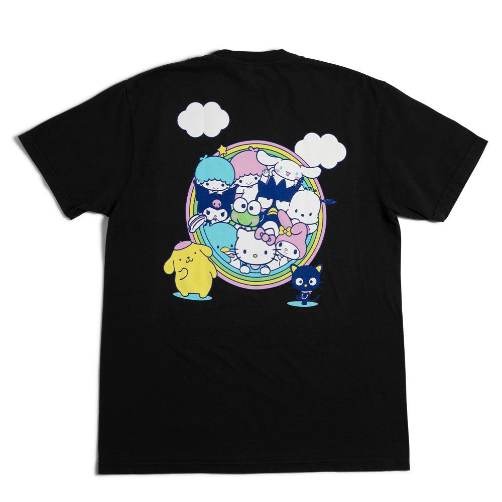 Girl x Hello Kitty Rainbow Circle Tee Black