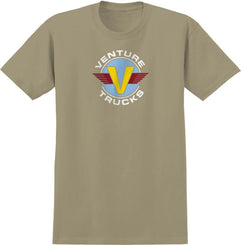Venture T-Shirt Wings - Sand / Light Blue / Yellow / Red - Skatewarehouse.co.uk