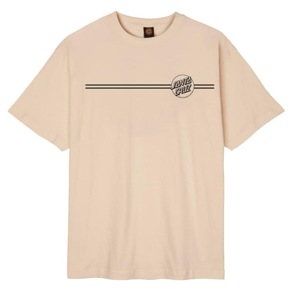 Santa Cruz All Gender T-Shirt Opus Dot Stripe AG - Oat - Skatewarehouse.co.uk