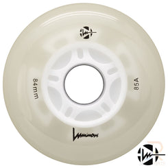 Luminous Led Inline Wheel (Set of 4 Wheels) - White Glow - 84Mm/85A - Skatewarehouse.co.uk