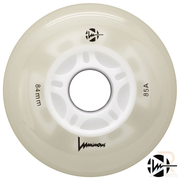 Luminous Led Inline Wheel (Set of 4 Wheels) - White Glow - 84Mm/85A - Skatewarehouse.co.uk