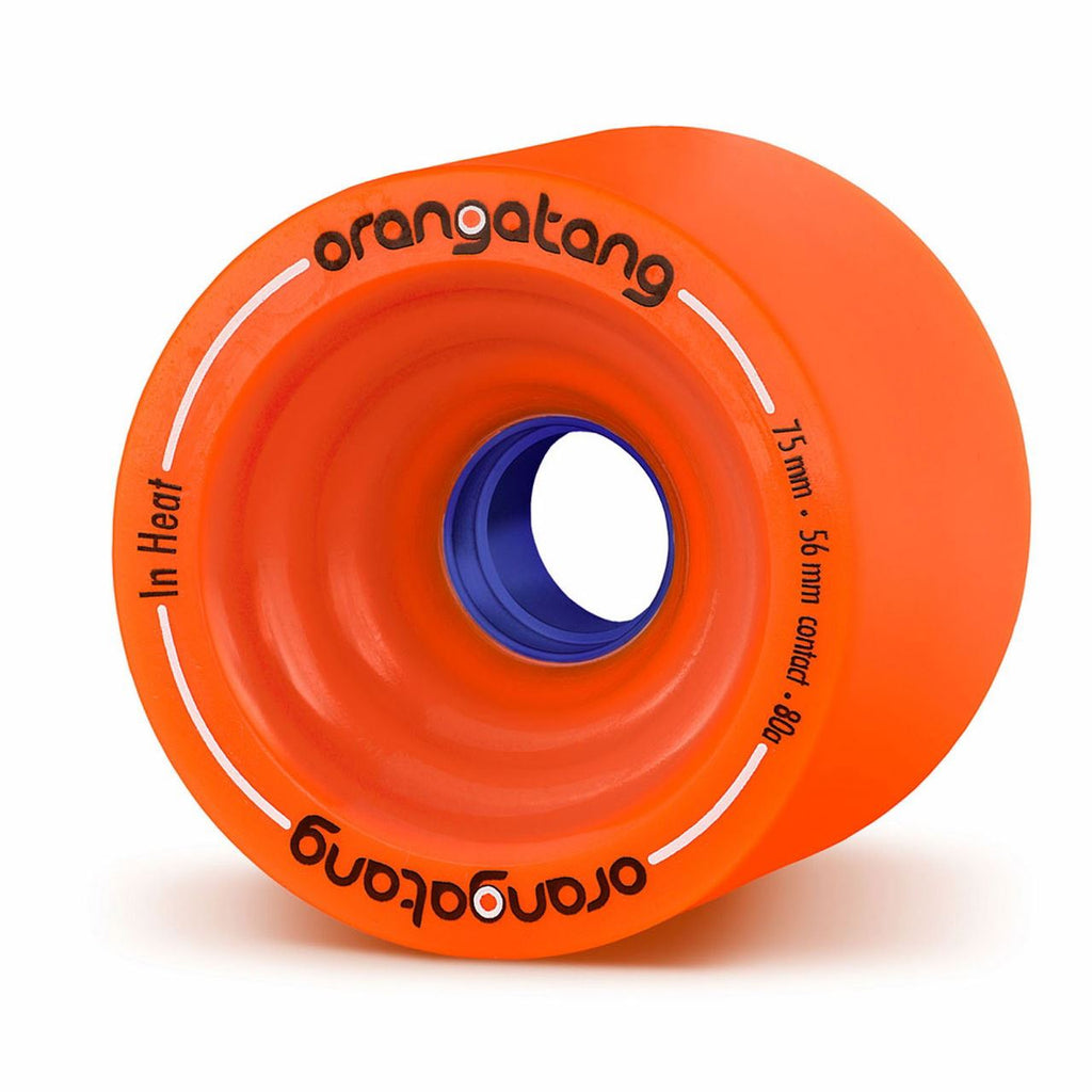 Orangatang "In Heat" Orange 75Mm 80A (Set 4) - Skatewarehouse.co.uk