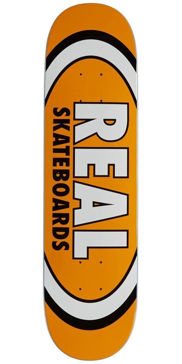 Real Team Classic Oval -True Mid (Orange) Skateboard Deck - 7.5