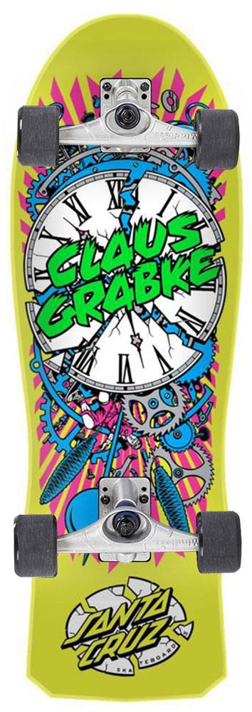 Santa Cruz Reissue Grabke Exploding Clock x Mindless Custom Surf Skate Skateboard - 10.04