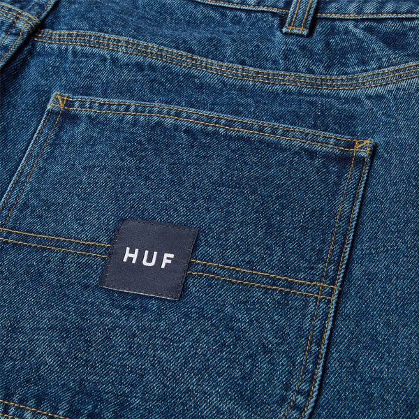 HUF Classic H Double Knee Denim Short (Stone Wash Indigo)