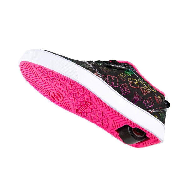 Heelys Pro 20 Prints  - Black / Rainbow / Neon Pink - Skatewarehouse.co.uk