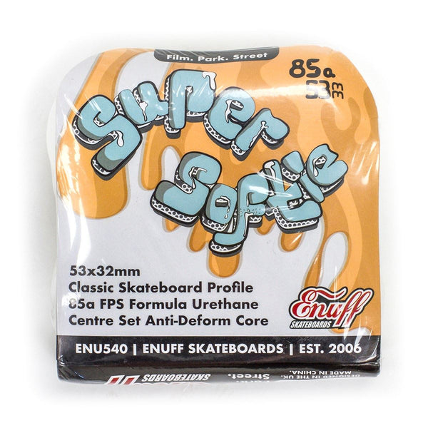 Enuff Skateboards Super Softie Park Street Filmer Skateboard wheels 85a - White - Skatewarehouse.co.uk