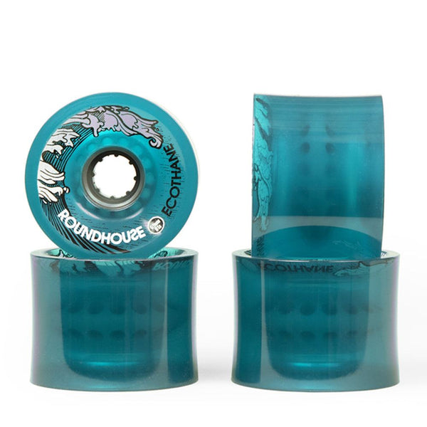 Carver Skateboards Roundhouse - Eco Concave - Aqua (81A) Skateboard Wheels - 69mm