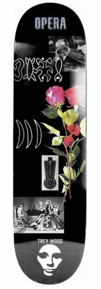 Opera Trey Wood Encore - EX7 Black Skateboard Deck - 8.25