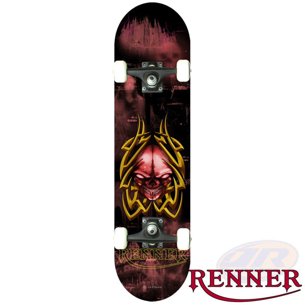 Renner B inc ABEC 7 & Black Trucks - B23 Tribal Skull Complete Skateboard