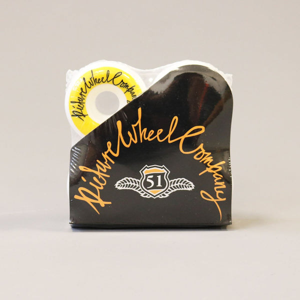 Picture POP Reverse (Yellow) Skateboard Wheels - 51mm