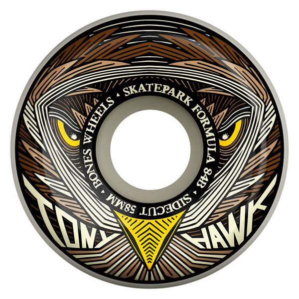 BONES SPF Hawk Night Hawk Sidecuts 84B Skateboard Wheels - 60mm