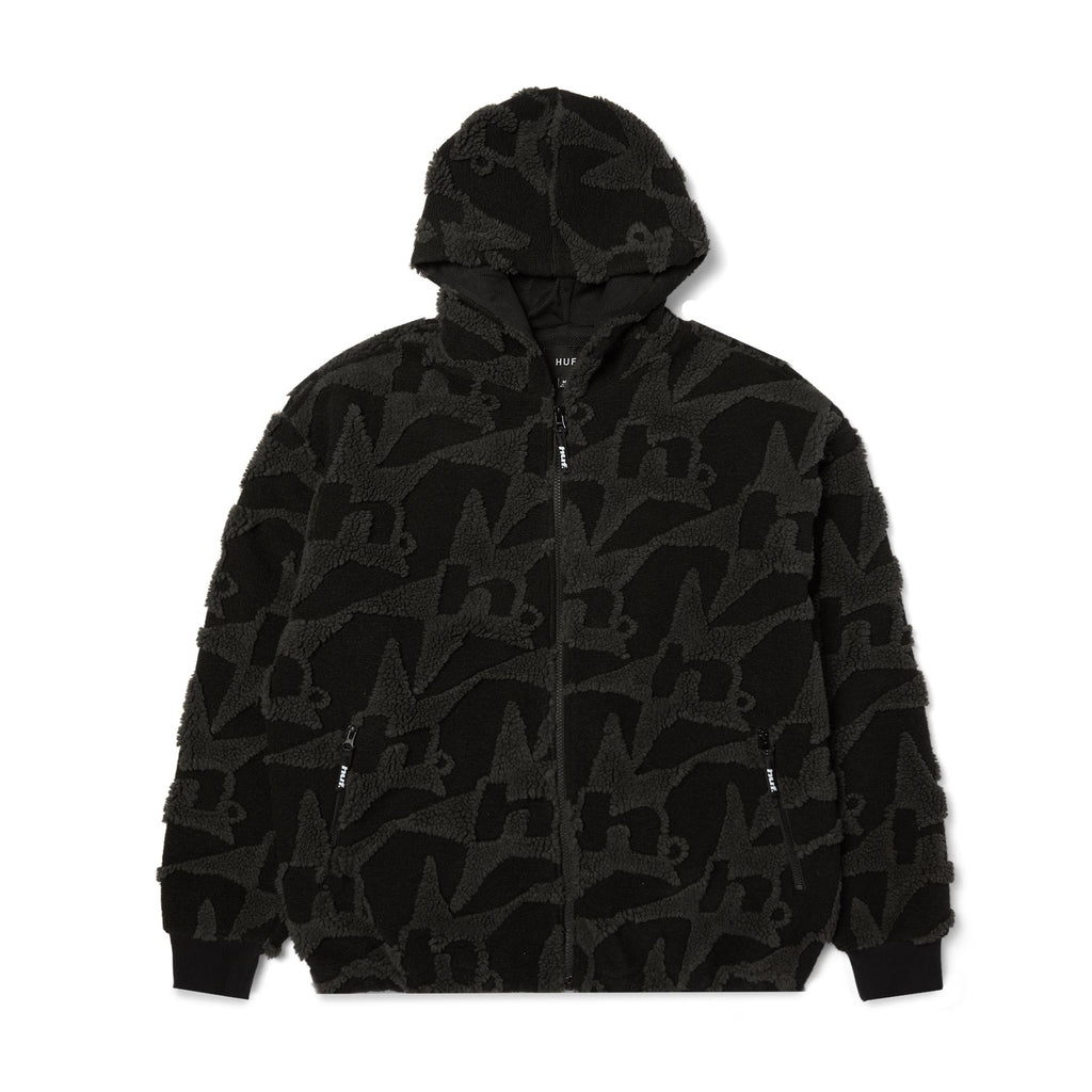 H Star Repeat High Pile Jacket (Black)