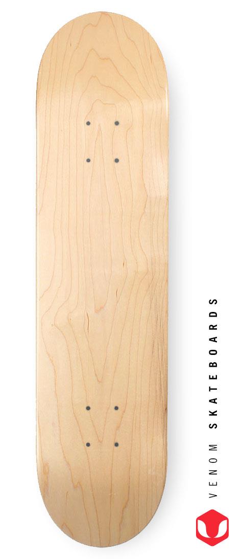 Venom Blank Skateboard Deck - Natural - 7.75