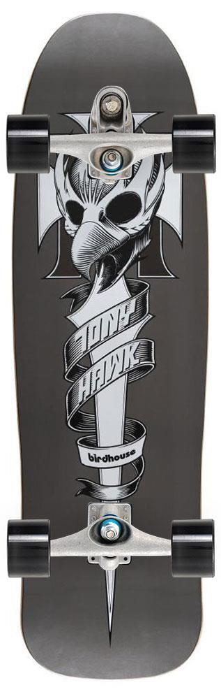 Birdhouse Pro Crest Old School x Carver Custom Surf Skate Skateboard C7 - 9.375