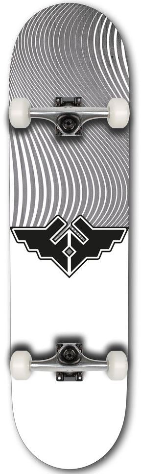 Fracture Wings V4 Grey Complete Skateboard 8.25