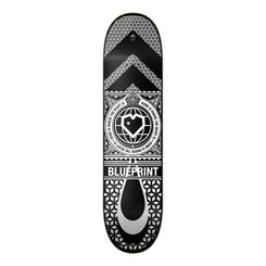 Blueprint Home Heart White / Black Skateboard Deck - 8.0"