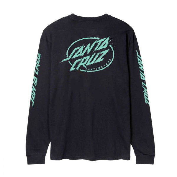 Santa Cruz Longsleeve T-Shirt Cyber Dot LS T-Shirt - Black - Skatewarehouse.co.uk