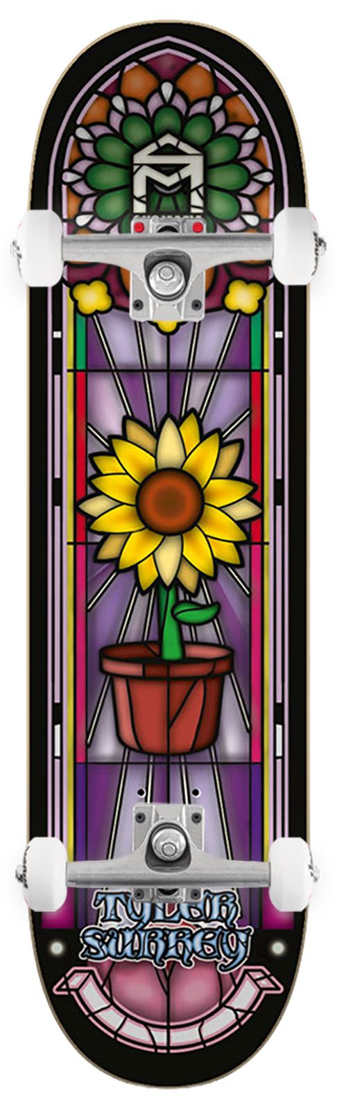 Sk8Mafia Stained Glass Surrey Sk8mafia x Venom Custom Complete Skateboard - 8.25