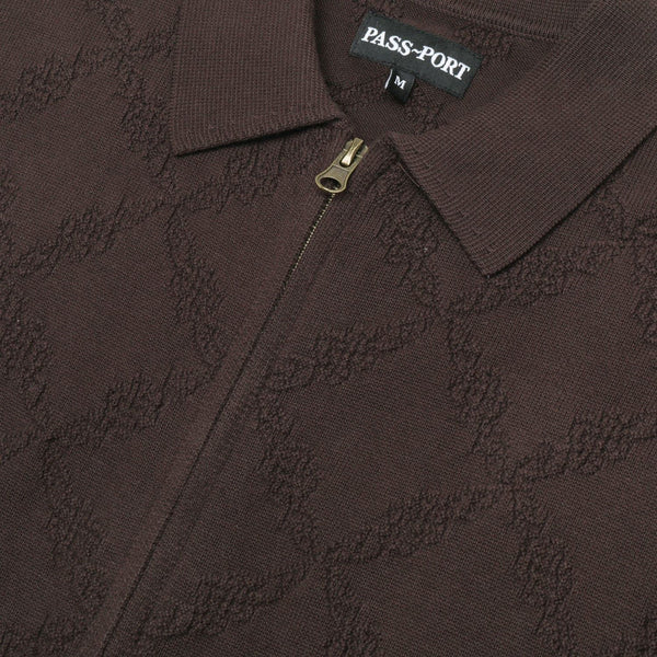 Pass~Port Brasco Zip SS Knit (Choc) Accessories - L