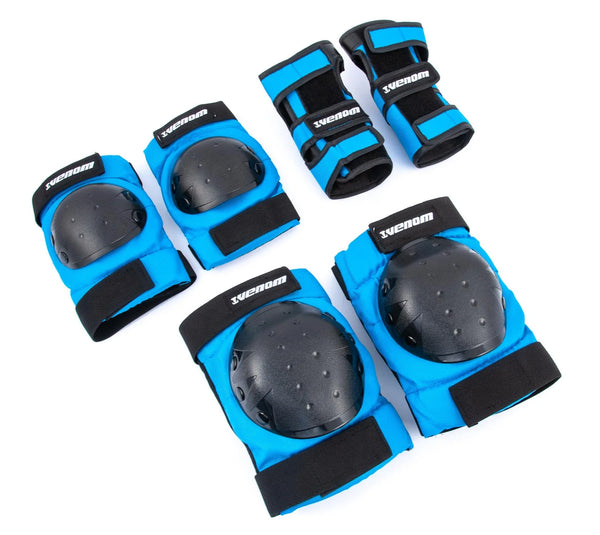 Venom Helmet & Pad Combo Pack - Blue - Skatewarehouse.co.uk