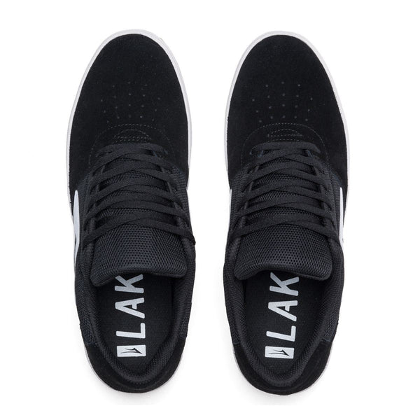 Lakai Brighton Black Suede Skate Shoes - Skatewarehouse.co.uk