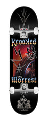 Krooked Worrest Chrome Zone Twin Tail (Black) x Venom Custom Complete Skateboard - 8.3"
