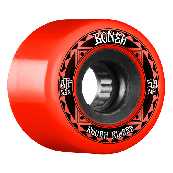 BONES Skateboard Wheels ATF Rough Rider 'Runners' 80a Red - Skatewarehouse.co.uk