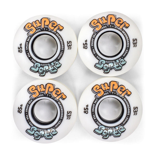 Enuff Skateboards Super Softie Park Street Filmer Skateboard wheels 85a - White - Skatewarehouse.co.uk