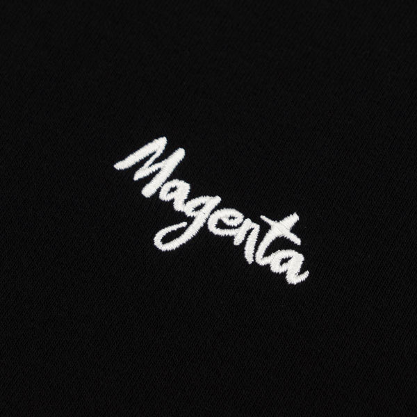 Magenta Script Crewneck Black - Skatewarehouse.co.uk
