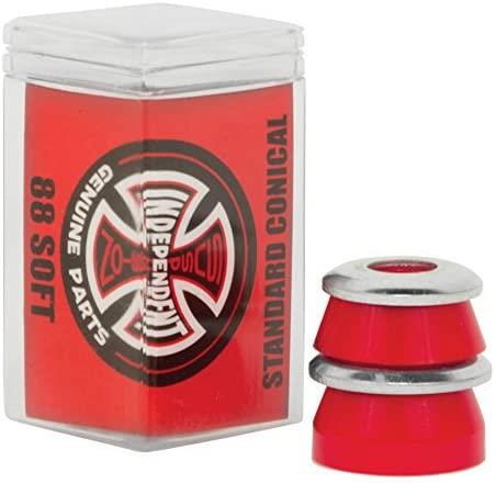 Indy Skateboard Bushings Standard Conical Soft 88a Red - Red - Skatewarehouse.co.uk