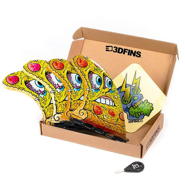 3D Fins - All Rounder Quad - Medium - Pizza (FCS1 / Futures)